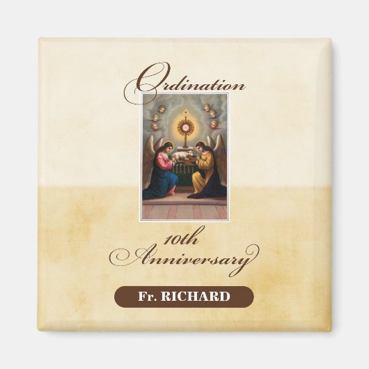 10周年記念の天使をパーソナライズ マグネット (正面)