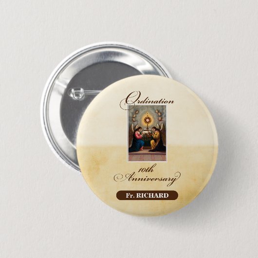 10周年記念の天使をパーソナライズ 缶バッジ (正面&裏面)