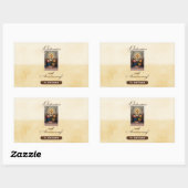 10周年記念の天使をパーソナライズ 長方形シール (シート)