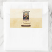 10周年記念の天使をパーソナライズ 長方形シール (バッグ)