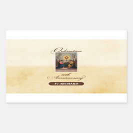 10周年記念の天使をパーソナライズ 長方形シール