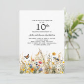 10周年記念の野の花と鳥と蝶 招待状 (スタンド正面)