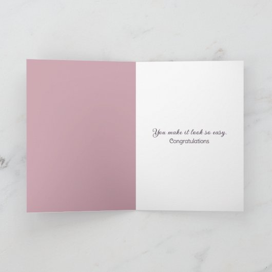 10周年記念アイリスの花と金ゴールドエッチング カード (内部)