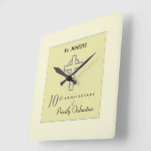 10周年記念エンボス スクエア壁時計 (傾斜)