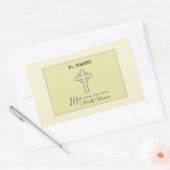 10周年記念エンボス 長方形シール (封筒)
