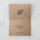 10周年記念カスタマイズ可能エレガントフローラ緑 カード (内部)