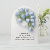 10周年記念カード 結婚10周年お祝い 招待状 (スタンド正面)