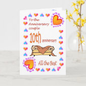 10周年記念カード - 足跡 カード (黄色い花)