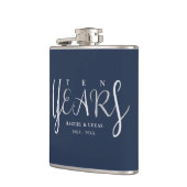 10周年記念ギフトシルバーブルー フラスク (左)