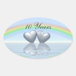 10周年記念スズハート 楕円形シール