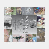 10周年記念スチール製バラ フリースブランケット (正面(横))