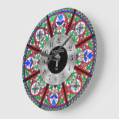 10周年記念ステンドグラスカスタム ラージ壁時計 (傾斜)