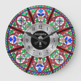 10周年記念ステンドグラスカスタム ラージ壁時計