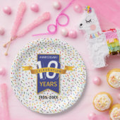 10周年記念デザイン ペーパープレート (パーティー)