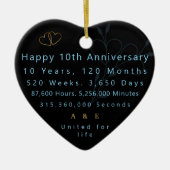 10周年記念ハートオーナメント セラミックオーナメント (正面)