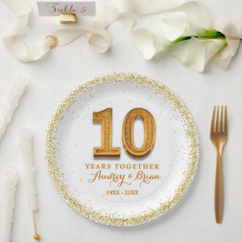 10周年記念パーソナライズ ペーパープレート
