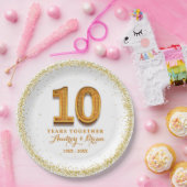 10周年記念パーソナライズ ペーパープレート (パーティー)