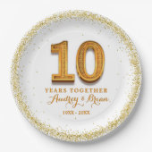10周年記念パーソナライズ ペーパープレート (正面)