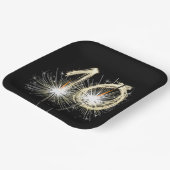 10周年記念パーティースパーカーズオンブラック ペーパープレート (傾斜あり)