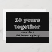 10周年記念パーティー | 10年間の共同作業 招待状 (正面/裏面)