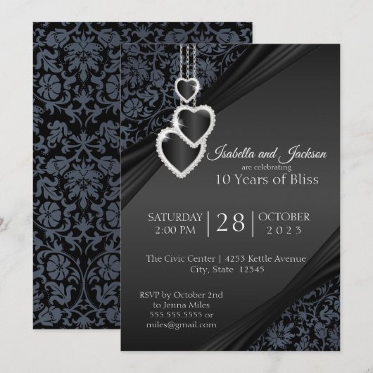10周年記念ブラックオニキスデザインモデル 招待状 (正面/裏面)