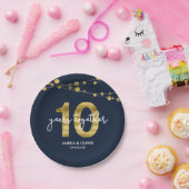 10周年記念ブルーストリングズパーティー ペーパープレート (パーティー)