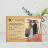 10周年記念ヴィンテージデイジー写真招待状 招待状 (スタンド正面)