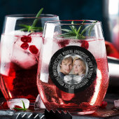 10周年記念写真結婚名日付 ステムなしワイングラス