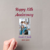 10周年記念写真 結婚式 カップル 名前 日付 アクリル招待状 (インサイチュ (ポータブル))