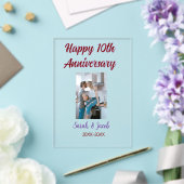 10周年記念写真 結婚式 カップル 名前 日付 アクリル招待状 (インサイチュ (ウェディング))