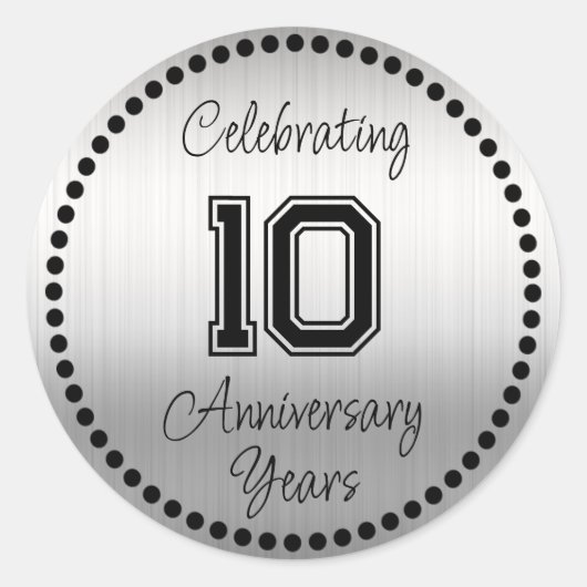 10周年記念封筒用シール ラウンドシール (正面)
