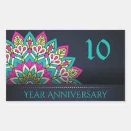 10周年記念封筒用シール 長方形シール