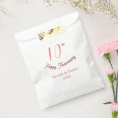 10周年記念日のピーチパステル 名前 レトロb フェイバーバッグ (封をした状態)