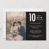 10周年記念日をお祝いしよう！ オーダーメイド 招待状 (正面)