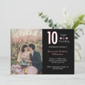 10周年記念日をお祝いしよう！ オーダーメイド 招待状 (スタンド正面)