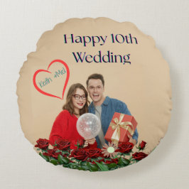 10周年記念日 ラウンドクッション