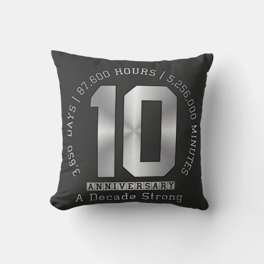 10周年記念日 - 10年の歩み クッション (正面)