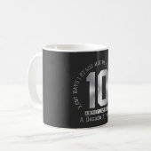 10周年記念日 - 10年の歩み コーヒーマグカップ (正面左)