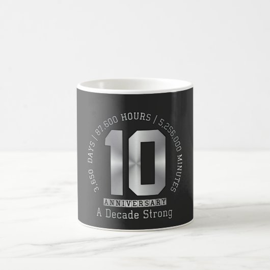 10周年記念日 - 10年の歩み コーヒーマグカップ (中央)