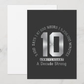10周年記念日 - 10年の歩み 招待状 (正面/裏面)