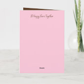 10周年記念猫茶色ピンク カード (裏面)