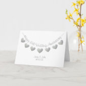 10周年記念結婚のハート カード (黄色い花)