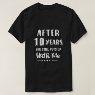 10周年記念結婚の夫おもしろい贈 Tシャツ