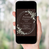 10周年記念結婚の茶色のビストリー 招待状