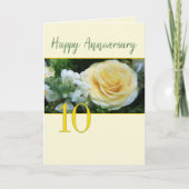 10周年記念結婚イエローローズカード カード (正面)