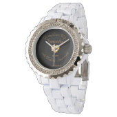 10周年記念結婚ギフト。編集可能な名前/日付 腕時計 (アングル)