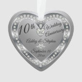 10周年記念結婚シルバー・ダイヤモンド記念 オーナメント (裏面)