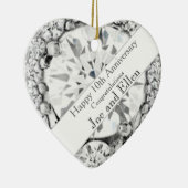 10周年記念結婚スズ周年記念 セラミックオーナメント (右)