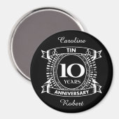 10周年記念結婚スズ マグネット (正面/裏面)