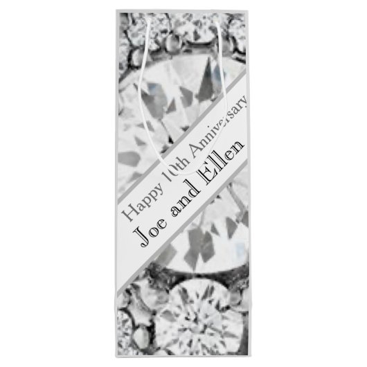 10周年記念結婚ダイヤモンド ワインギフトバッグ (裏面)